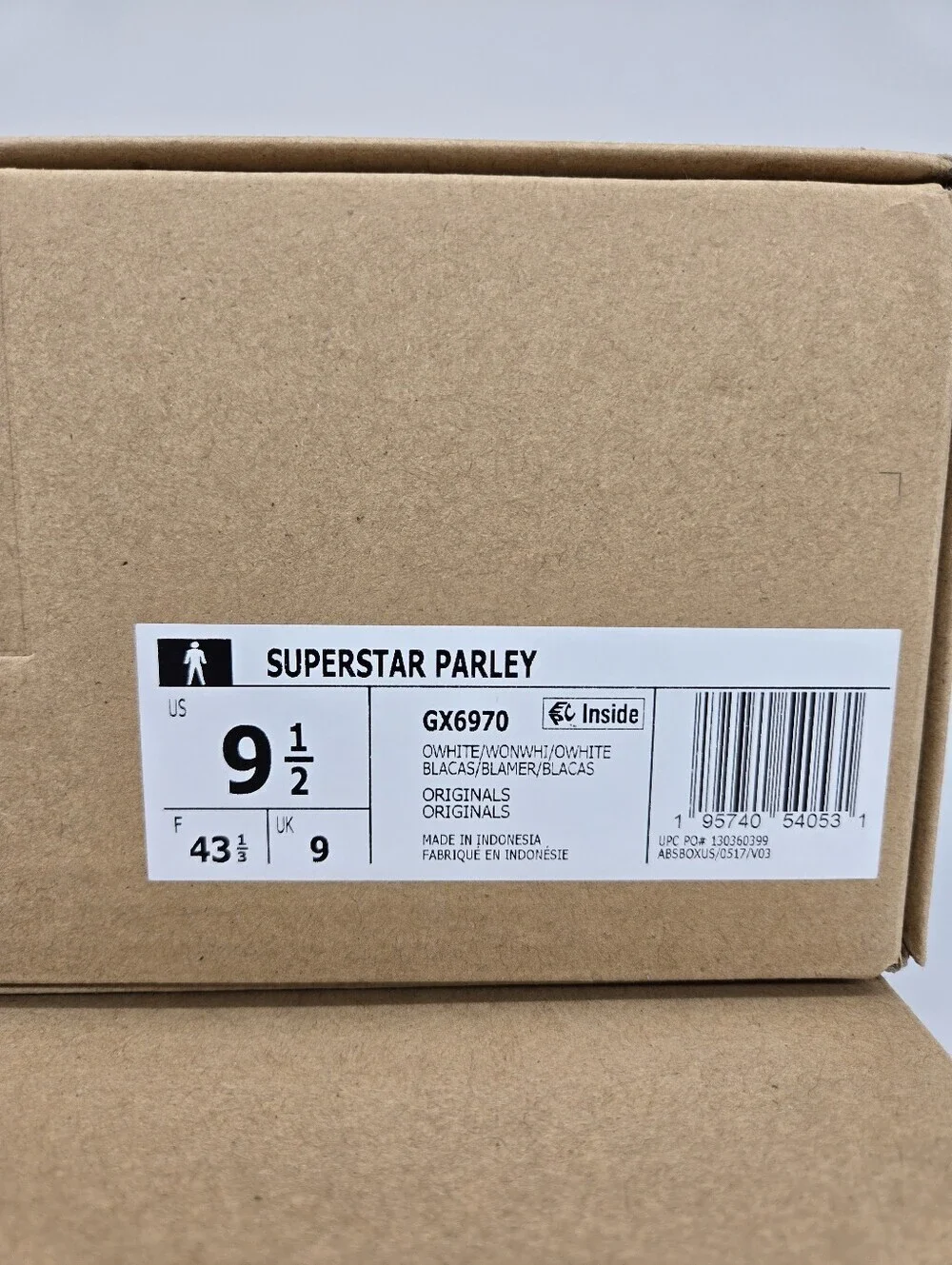 adidas Men's Parley x Superstar GX6970 Off White Shoes Size 9.5